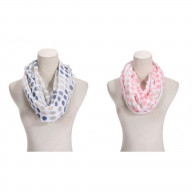 INFINITY SCARF - PINK & WHITE, BLUE & GARY