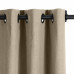 Jawara Cotton Linen Blackout Lined Curtain Panel Grommet for Bedroom Curtain, Noise Reducing Curtains for Window, Thermal Insulation curtain, 50 Inches Width by 96 Inches Length, Walnut, 1 Panel