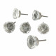 Glass Faceted Knob / Clear Set of 6
