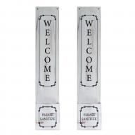 Welcome Signs Hand Sanitizer Dispenser Holder for School Office Salon Commercial Toilet Hand Clean in Public Set of 2