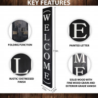 Welcome Porch Sign / Color: Black
