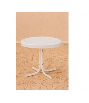 RETRO METAL End Table- White