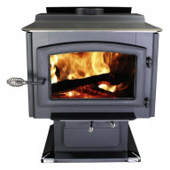 Ashley Hearth Products AW3200E-P 3,200 Sq. Ft. EPA Certified Large Pedestal Wood Burning Stove with Blower