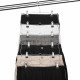 USTECH 6-Tier Foldable Hangers Made of Chrome Steel, with Adjustable, Non-Slip Clips, & Folding Hook to Hold Jeans & Dresses | Chrome Finish | Available in a Pack of 2