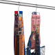 USTECH Multi-Tier Space Saving Hangers Made of Alloy Steel, with Folding and Spinner Hook, & Multi-Tier Bars to Hold Scarfs, & Ties | Chrome Finish | Available in a Pack of 2