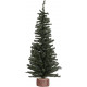 Vickerman Mini Pine Tree with Wood Base Green Tabletop Tree, 24-Inch (Set of 2)