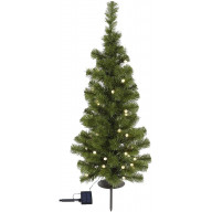Vickerman 3' Pre-Lit Solar Powered Artificial Stake Christmas Tree - Clear LED Lights (Set of 2)