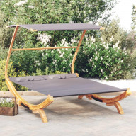 vidaXL Patio Lounge Bed with Canopy 65