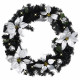 vidaXL Christmas Wreath with LED Lights Black 23.6