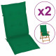 vidaXL Garden Chair Cushions 2 pcs Green 47.2