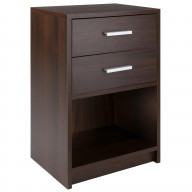Ergode Molina 2-Drawer Accent Table, Nightstand, Cocoa