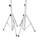 White Heavy-Duty All Metal Speaker Tripod Stand Set of 2, 4-7 ft. (44