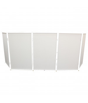 5 Panel - White Frame Pro DJ Facade w/stainless steel quick release 180 degree hinges