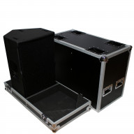 Fits 2x X-RCF-TT25-AX2W II High Definition Two-Way Speaker Flight Case with 4 inch Wheels