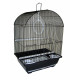 YML A1104BLK Round Top Style Small Parakeet Cage, 11 x 9 x 16