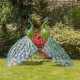Pre-Order: Set of 2 Large Colorful Peacocks with Jewels 