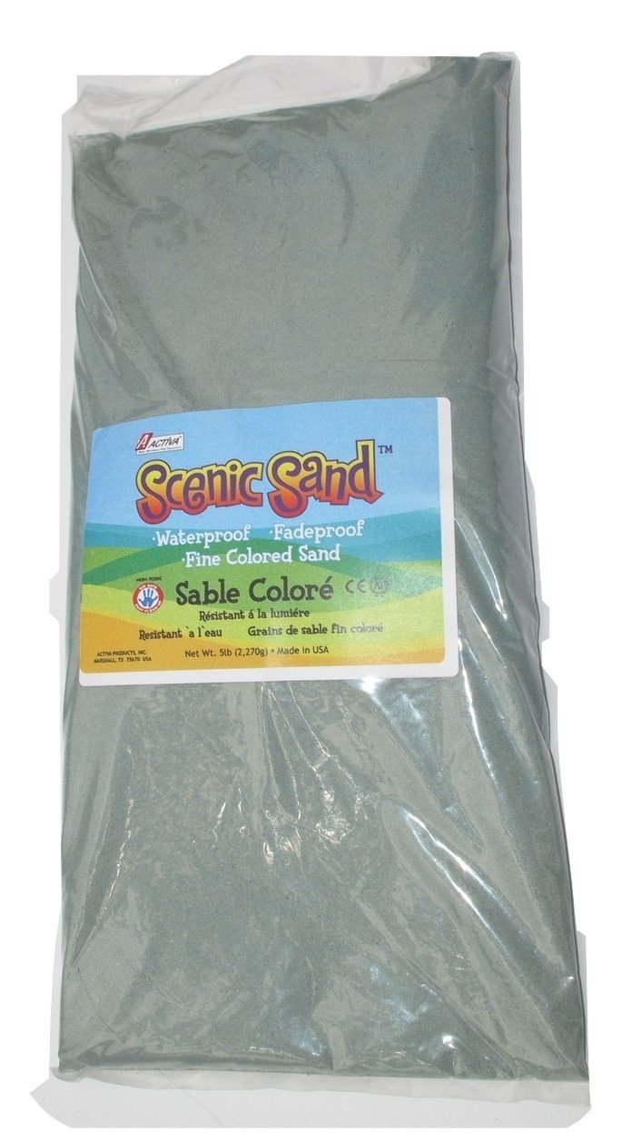 Deep Black Bag of Colored Sand ACTIVA 5 lb Scenic Sand 